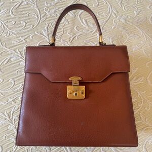 Gucci vintage lady lock leather bag